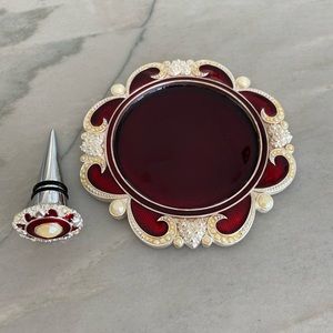Bombay Co. Scarlett Wine Coaster/Stopper Set